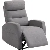 HOMCOM relaxfauteuil met ligfunctie en voetensteun - Relaxstoel - Tv-fauteuil - Donkergrijs