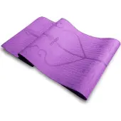 Fitpaddy - Yogamat - Yoga Mat - Sportmat - Fitnessmat - Pilates Mat - 183x61x0,6cm - Paars