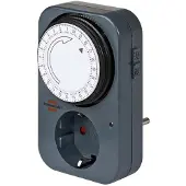 Brennenstuhl tijdschakelklok MZ 20, mechanisch stopcontact (dag-timer met hogere contactbescharming) kleur: grijs