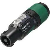 Neutrik 4-polige speakON kabelconnector, schroefaansluitingen, trekontlasting voor kabeldiameters 6 tot 12 mm - NTR-NL4FXX-W-S