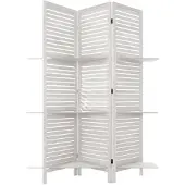 Atmosphera Luxe Kamerscherm Windows met 3 vlakken - wit - mdf - 120 x 170 cm - afscherming wand - omkleden