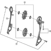 Shimano Ultegra R8000 Binnenplaat (GS Type) voor RD-R8000-GS Achterderailleur