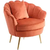 Lizzely Garden & Living Fauteuil zitbank 1 persoons stoel Belle oud roze bankje