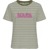 ONLY onlamira s/s reg stripe tee cs jrs 15393602 cloud dancer sphagnum
