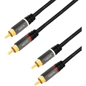 Logilink CA1203 Cinch Audio Aansluitkabel 1.5 m Zwart Afgeschermd, Kleurcodering