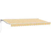 vidaXL Zonnescherm Frame Geel en Wit 400 x 200 cm