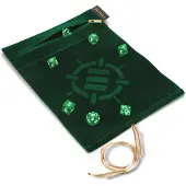 Enhance Gaming Tabletop Series - Roll on a Scroll Dice Set with Case - Green