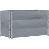 vidaXL Palletopzetranden 3 st 100x50 cm massief grenenhout grijs