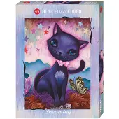 Heye 29687 - Puzzel Black Kitty - 1000 stukjes - Dromerige afbeelding