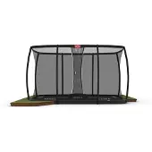 Berg Trampoline FlatGround Ultim Champion 410 Grey + Safety Net Deluxe XL