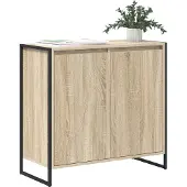 vidaXL Bijzetkast Sonoma 79 x 36 x 75 cm Bewerkt hout