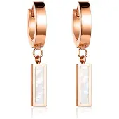 Cilla Jewels oorringen Titanium Rose met Wit