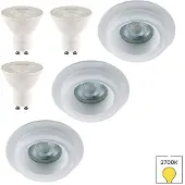 Lybardo - Inbouwspots 3-pack + LED Spot 2.4W - Warmwit Licht