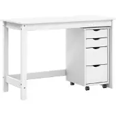 vidaXL Bureau en rolkast set MOSS 2 st Wit