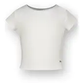 Vingino Basic-crop Rib Tee Real White Size: 4 | T-shirts Outlet | kids | Wit