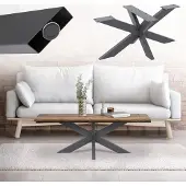 ML-Design Tafelpoot Sterre | metaal grijs 98x58x43 cm tafelbladen en -poten | NADUVI