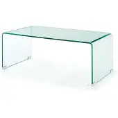 En.casa Salontafel Väsas gehard glas 90x90x35 cm transparant []