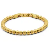 Frank 1967 7FB-0844 – – Heren Armband – Kralenarmband – Goudkleurig