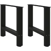 vidaXL Salontafelpoten 2 st 60x(42-43) cm staal zwart