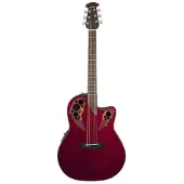 Ovation CE44-RR Celebrity Elite Mid Depth Ruby Red elektrisch-akoestische westerngitaar