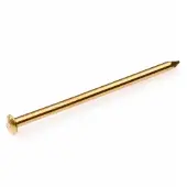 Homefix . Koper spijkers. Draadnagels bolkop messing 1.5x20mm 125 gram.