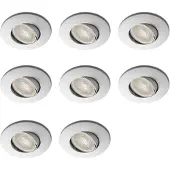 Lybardo - Inbouwspots - 8-pack - Spotjes Inbouw - Lucca - Kantelbaar