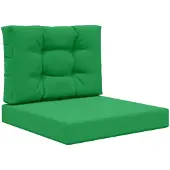 vidaXL Buitenbankkussen 2 pcs Groen Polyester