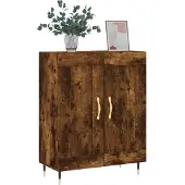 vidaXL Dressoir, gerookt eikenfineer, 69,5 x 34 x 90 cm, houtvezelplaat