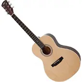 Gear4Music Parlour Left Handed Acoustic Guitar by Natural