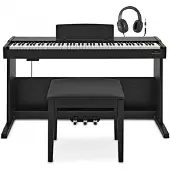 Gear4Music VISIONKEY-500 Digitaal Pianopakket met Kruk van Matzwart