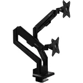 AROZZI Alzare Neo Dubbele Monitor Arm - Gasfeder - Kabelbeheer - 17" tot 34" - Zwart