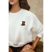 Hiccups for Kids Geborduurd Relaxed Fit Katoenen Sweatshirt