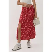 Hiccups for Kids Bloemrijke Hoge Taille Midi Rok