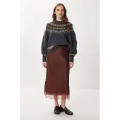 Happiness İstanbul Pully Satin Lange Rok