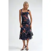 Hiccups for Kids Bloemen Maxi Jurk met Hartkraag