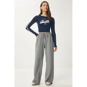 Happiness İstanbul Brede Pijpen Sweatpants met Trekkoord Taille