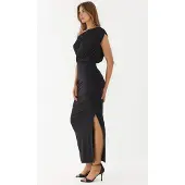 Hiccups for Kids Geweven Midi Wikkeljurk met Asymmetrische Kraag en Splitsdetails