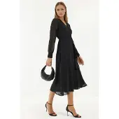 Hiccups for Kids Double Breasted A-Lijn Tulle Midi Jurk met Tailleband