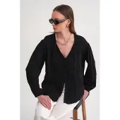 MixRay Lange Mouwen Losse Blouse met Strikhals