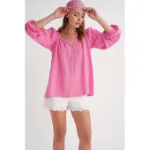 MixRay Geknoopte Mousseline Blouse
