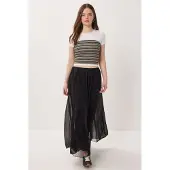 Happiness İstanbul Hoge Taille Maxi Rok in Chiffon