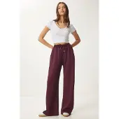 Happiness İstanbul Wijde broek met trekkoord in de taille