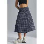 Hiccups for Kids Hoge Taille Geruite Midi Rok