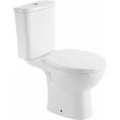 Wiesbaden Duoblok Toilet Brady Staand Rimless AO Met Toiletzitting Glans Wit
