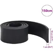 vidaXL Rubberen rand voor sneeuwploeg 150x10x1 cm zwart