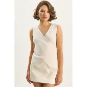 Bianco Slim Fit V-hals Gilet met Striksluiting