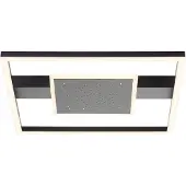 Brilliant LED Deckenleuchte Reno Schwarz 37x37cm 30W 3500lm Warmweiß 3000K Sternenhimmel