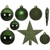 Décoris Kerstboomdecoratie Tjardo Groen 33-delig