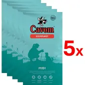 Cavom 5x Hondenvoer Droog Compleet Midi 2 Kg