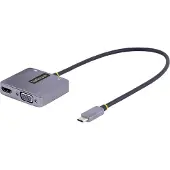 StarTech.com .com USB-C video-adapter, USB-C naar 4K HDMI/VGA adapter, 100W PD - Dockingstation - USB-C / Thunderbolt 3 / Thunderbolt 4 - VGA, HDMI